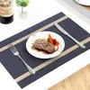 Mantel Aislante Térmico de PVC, Impermeable, Lavable Comercial para Restaurante, Mantel Dorado de Hilo Dorado Estilo Europeo para Comedor Occidental, Mantel Comercial para Comedor