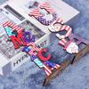 Día de la Independencia letras de madera de escritorio de piso de madera contrachapada Americano decoración 4 de julio decoración de mesa letrero celebración