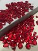 Arte de uñas rojo ancora a través del taladro inferior ráfaga mixta con destello forma de corazón torcido fondo puntiagudo ovalado taladro Accesorios para uñas de Año Nuevo al por mayor