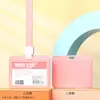 Portatarjeta de identificación de plástico duro, gafete de trabajo para colgar en el cuello, gafete personalizado con cordón