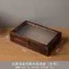 Gabinete Retro de Madeira com Flor de Begônia de Vidro, Estilo Levemente Luxuoso, Gabinete de Armazenamento para Cosméticos e Diversos com Gavetas, Estilo Nórdico para Mesa