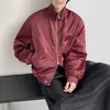 Chaqueta Bomber Deconstruida con Empalmes de Diseño y Cuello Alto para Hombre Otoño e Invierno Nueva Chaqueta de Trabajo Cleanfit