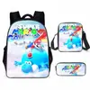 Mochila de Liberación Rápida Transfronteriza de Dibujos Animados de Mario para Estudiantes de Primaria y Secundaria Bolsa Escolar de Tres Piezas Mochila Bolso de Hombro Estuche para Lápices Venta al por Mayor