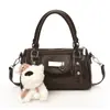 Moda Primaveral 2026 Bolso de Bolos Moderno con Textura Única, Lindo y Fresco Bolso Pequeño Cruzado con Lazo en Forma de Corazón