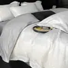 Juego de Cama de Seda Helada de Verano de Cuatro Piezas, Sensación de Lujo Ligero y Gama Alta, Modelo Nuevo 2025 para Dormitorio Principal, Juego de Tres Piezas de Sábana y Funda de Edredón