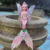 Princesa Sirena con Alas Extraíbles, Muñeca Barbie que se Ilumina, Muñeca que se Ilumina, Regalo para Niña, Juguete para Niños