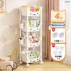 Carrinho de Armazenamento de Sala de Estar Doméstico Prateleira de Armazenamento de Chão Multicamadas Brinquedos para Crianças Bebês Lanches Prateleira de Armazenamento Simples