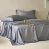 Sábana de Cama 100S Lenzing Tencel, Ultra-Suave, Color Sólido de Alta Calidad, Clase A, Denier Ultra Fino, Ropa de Cama de Seda Helada Lyocell de Verano 1.8