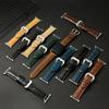 Venta al por mayor de fábrica para apple iWatch3/4/5/6 generación correa de reloj de cuero de caballo loco correa de reloj de cuero de vaca real