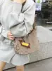 Bolso Luna de Cuadros Plegados Retro Japonés Bolso de Lona de Moda Ins Bolso Cruzado de Empanada Bolso de Hombro de Nicho Bajo el Brazo