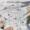 Pegatinas de Arte para Uñas en Relieve, Pegatinas Populares de Caricaturas Lindas para Uñas, Pegatinas de Tela de Alta Gama, Pegatinas de Decoración de Flores Pequeñas, Pedrería para Uñas