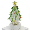 10.5cm Base Giratoria de Cerámica Jingdezhen Adorno de Árbol de Navidad Manualidades de Vidrio Cerámicas Navideñas