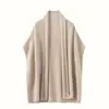 Cardigan Shawl de Cashmere Puro de Manga Morcego de Alta Qualidade com Gola Alta Camada Externa de Tricô Estilosa Capa Top