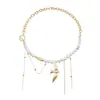 Joyería Transfronteriza Europea y Americana Collar de Pájaro con Perlas Vintage Tendencia Ins Diseño de Nicho Empalme de Metal Cadena para la Clavícula