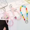 Cadena para Colgar Teléfono Móvil de Cristal Arcoíris Ins Boutique Pulsera de Abalorios Hecha a Mano Colgante para Funda de Teléfono Móvil Niña Fresa Lazo