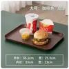 Bandeja Rectangular de Color Sólido Estilo Nórdico Juego de Tazas de Té para el Hogar Plástico Creativo Plato de Frutas para Comedor