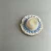 Chapéu Estilo Princesa Infantil Coreano, Novo Modelo Primavera/Verão para Meninas, Chapéu de Sol Doce Estilo Floresta, Chapéu de Pescador com Pérolas e Tela