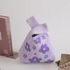 Bolsa de Regalo para el Día de la Mujer, Souvenir, Bolsa Tejida Estilo Lazy, Bolso de Mano Tejido con Flores, Bolso Tote, Bolsa Cubeta de Regalo
