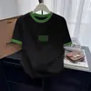 Camiseta de Algodón Puro de Manga Corta con Cuello Redondo y Hombro Recto Color Gris Oscuro 2026 para Mujer, Estilo Coreano, Moderna, Top Versátil, Marca de Moda