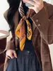 Tótem de Pony ~ Bufanda de Seda Cuadrícula Cuatro Color Café Maillard para Mujer 2025 Otoño e Invierno Nuevo Accesorio de Bufanda de Cuello de Alta Gama