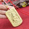 Amuleto Popular del Dios de la Riqueza, Colgante del Dios de la Riqueza de las Cinco Direcciones, Tarjeta de Cintura Auspiciosa de Protección, Llavero Atractor de Riqueza de Zhao Gongming al por Mayor