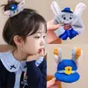 Lindo Conejo Policía Peluche Goma para el Cabello para Mujeres, Accesorio Versátil de Dibujos Animados para el Cabello, Pinza Lateral, Dulce Diadema de Cosplay, Accesorio para Fotos