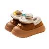 Pantuflas de Algodón para Mujer en Otoño e Invierno para Interiores Suela Gruesa Antideslizantes Uso en Oficina y Hogar Moda de Pantuflas de Algodón Felpudo para Hombre con Tacón