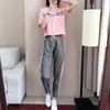 Traje Deportivo para Mujer Verano 2026 Nueva Moda Marca de Moda Hip-Hop Casual Holgado Traje de Running Secado Rápido Conjunto de Dos Piezas Manga Corta