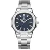 Reloj Cuadrado para Hombre Modelo Nuevo Transfronterizo con Calendario, Reloj con Correa de Acero, Reloj de Cuarzo, Reloj Deportivo, Venta al por Mayor desde Fabricante, en Stock