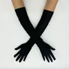 Novia Transfronteriza Spandex Guantes de Etiqueta Leften Vestido de Fiesta de los Años 1920 Performance de Boda Guantes de Fiesta Protección Solar