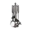 Aço Inoxidável Liren Pá Colher Colher de Panela Colher de Sopa Conjunto de Utensílios de Cozinha Pá de Fritura Escumadeira Cabo Vazado Cozinha Cozinhar Pá Colher
