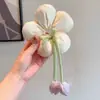 NUEVO Coletero de Flor de Tulipán 2025 para Chongo en la Parte Trasera de la Cabeza, Alta Elasticidad, Goma para el Cabello No Dañina