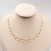 Collar de Perlas Frescas y Dulces con Borlas, Cadena para Clavícula para Mujer, Cadena Fina con Borlas, Set de Mini Collar de Perlas y Pulsera