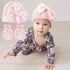 Gorro fetal para recién nacido gorro con lazo para bebé gorro cálido de moda para bebé 15 colores guantes más gorro fetal