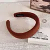 Faixa de Cabeça Simples de Feltro Retrô para Mulheres, Borda Larga, Estilo Novo, Faixa de Cabeça Espessa com Esponja, Acessório de Cabelo Versátil para Outono e Inverno ao Ar Livre