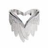 Anel de Dedo de Asas de Anjo Criativo Anel Ajustável de Abertura Moderna Personalizado Anel de Asa de Vento Neutro