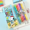 Conjunto de Papelaria Fofo da Série Snoopy com Vários Estilos, Canetas Apagáveis, Canetas de Adesivo, Canetas Esferográficas de Dez Cores, Marcadores e Carimbos