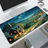 Alfombrilla de ratón de dibujos animados, teclado de computadora, escritorio, gaming, estilo anime, alfombrilla de escritorio para oficina para hombres y mujeres con bordes cosidos y diseño engrosado
