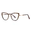 Lentes Rosa Té Antiluz Azul 3151 Oro Liso TR Moda Ojo de Gato Marco Europeo y Americano Muestra Mismos Lentes Planos