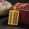 Collar con colgante de oro y arena con placa inteligente de eBay, recién llegado, con sonido de vibración, de celebridad de Internet, de Ruyi Abacus, joyería de oro de imitación.