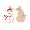 Navidad Aceite Goteando Joyería Accesorios DIY Campana Muñeco de Nieve Árbol de Navidad Colgante Cadena de Teléfono Móvil Llavero Colgante Hecho a Mano