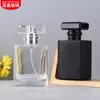 50ml30ml botella de perfume negra rociador de encuentro vidrio hidratante transparente negro esmerilado tapa negra dorada y plateada hogar coche