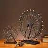Adorno de Rueda de la Fortuna de Lujo Ligero y de Gama Alta para Sala de Estar, Dormitorio, Mueble de TV, Decoración de Gabinete de Vino, Modelo, Adorno Pequeño de Metal