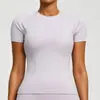 Camiseta Feminina de Verão Slimming de Manga Curta Ajustada Transfronteiriça Fitness Corrida Slim Yoga