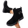 Botas Retro Europeas y Americanas Botas de Moda Botines de Suela Gruesa Botas de Talla Grande para Mujer Nuevo Otoño e Invierno 2024