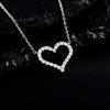 Collar de Plata Esterlina S925 con Moissanita para Mujer Forma de Amor de la Familia T Cadena Clavícula Directo de Fábrica Cadena para el Cuello de Alto Nivel