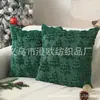 Lámpara de tira de venta caliente transfronteriza Funda de almohada para árbol de Navidad Bordado de felpa tridimensional Almohada de Navidad Funda de almohada estilo americano Cojín Lumbar