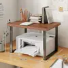 Prateleira para impressora de casa, suporte de mesa para aumentar a altura, suporte pequeno para copiadora, estante de escritório com armazenamento em camadas