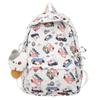 Mochila de Gatito Lindo Ins Dibujo Animado Estampado Corazón de Niña Principio Secundaria Estudiante Femenina Almacenamiento de Gran Capacidad Ligera Mochila Escolar