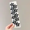 Pinza para el cabello con flequillo negro para mujer, estilo nuevo 2024, pinza para el cabello rota, pinza lateral, pinza pequeña, tocado, pinza para el cabello frontal para niños.